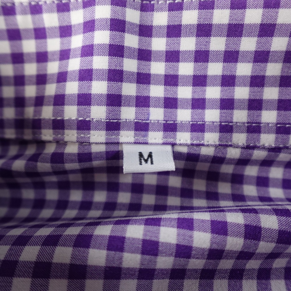 Lot of 2 State and Liberty Dress Shirts Mens Medium Check Plaid Stretch Athletic - Picture 7 of 16